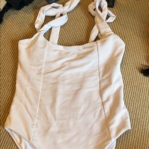 NWT Beach Riot ribbed White Swimsuit size large